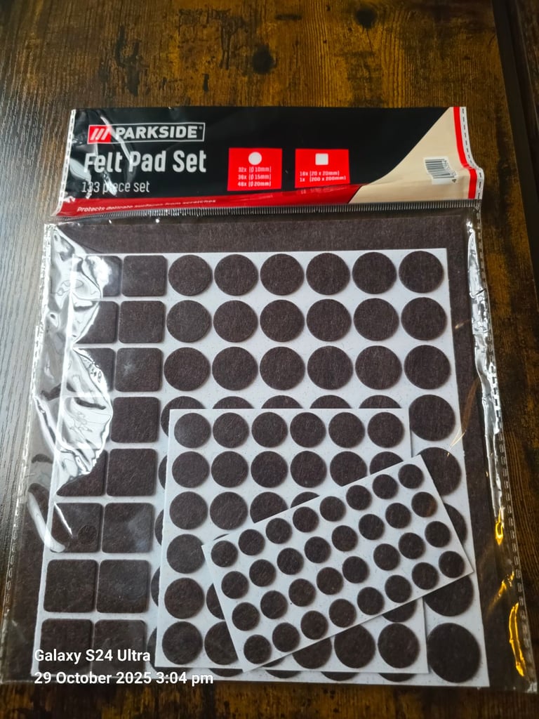Felt pad set dark brown colour and more 