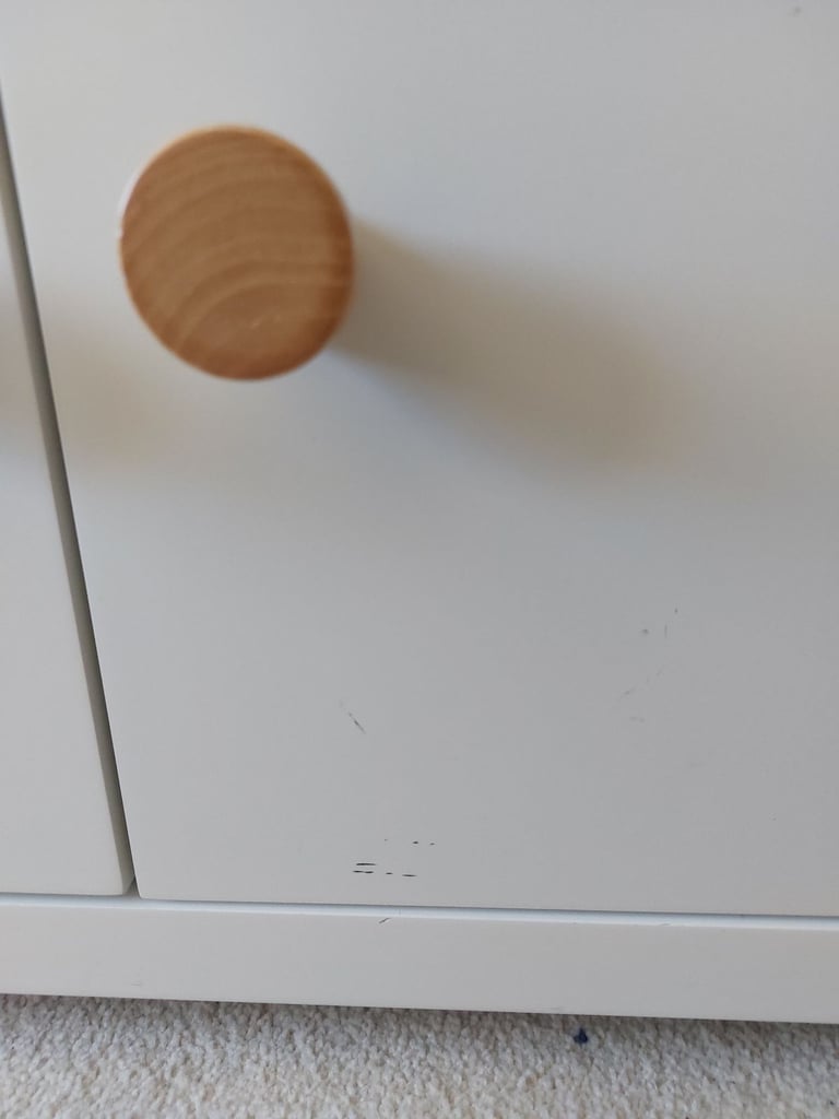 Child's room white bookcase with cupboard