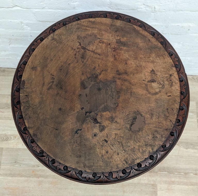 19th century walnut occasional table plant stand 