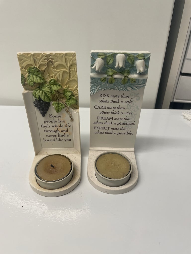image for Two tea light candles holder
