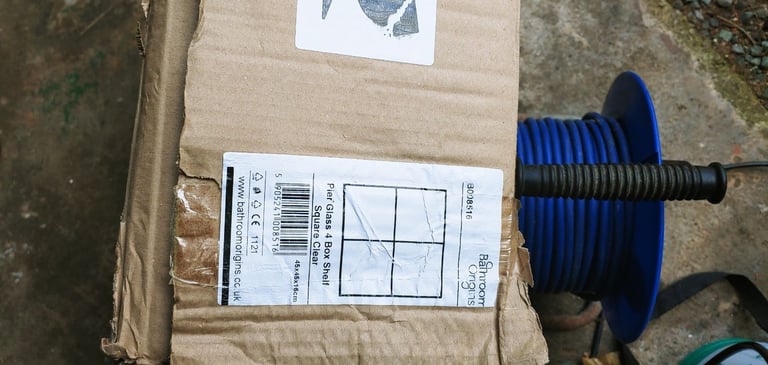 Bathroom 4 box glass shelf