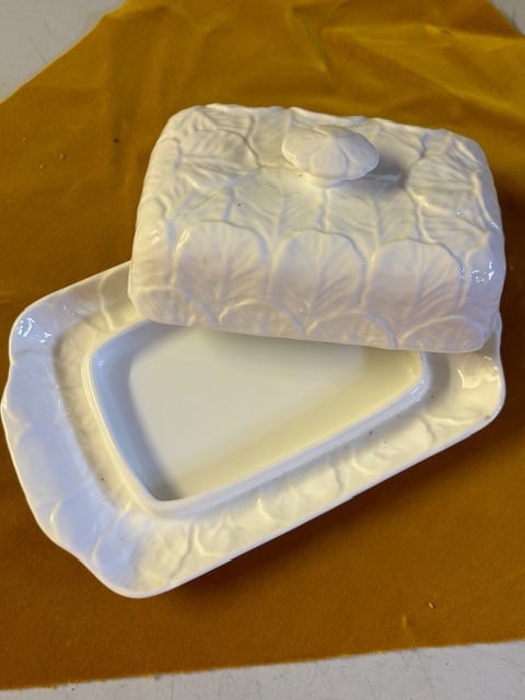 image for Wedgwood bone china “Countryware” butter dish with lid