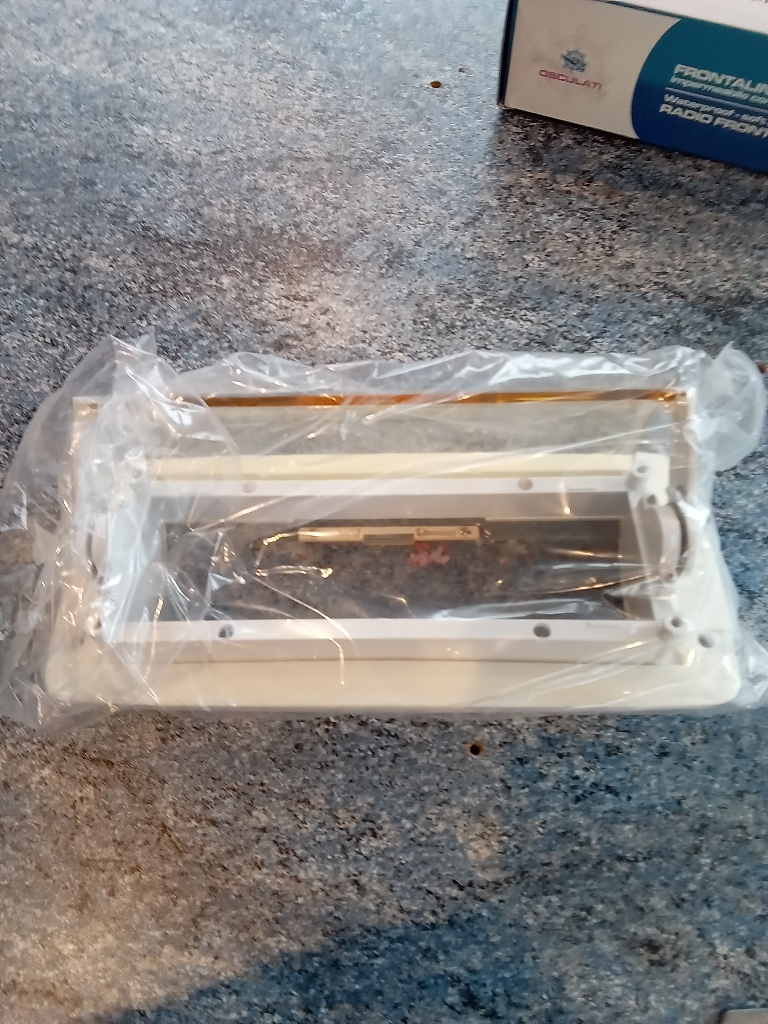 Boat stereo front panel watetproof cover. Soft opening.  New. White