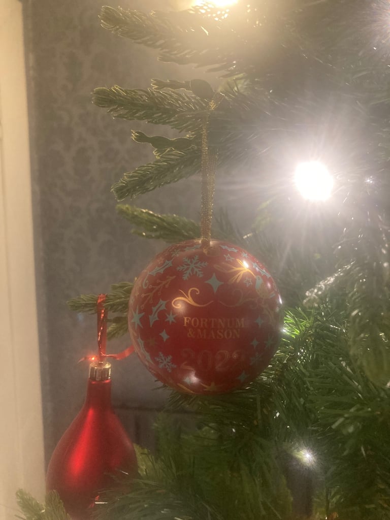 pre-lit Christmas tree plus decorations 