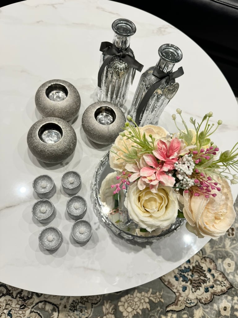 image for Silver table decorations