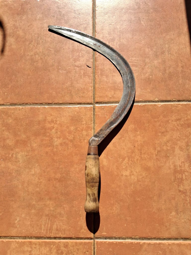 Hand scythe. Vintage 