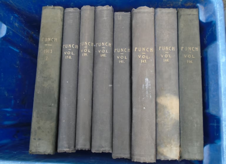 Vintage 8 x Punch Hardback Books