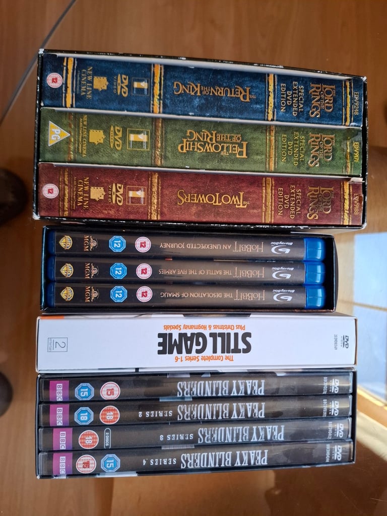 Lord of the Rings, Hobbit, Peaky Blinkers and Still Game Box Sets