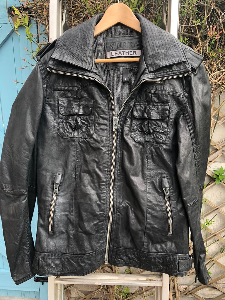 Superdry leather jacket in England | Men's Coats & Jackets for Sale |  Gumtree