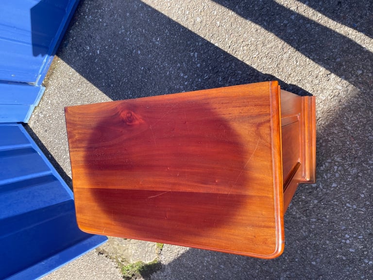 Solid mahogany bedside cabinet 
