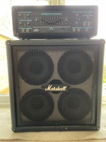 Bass amp - 400W Peavey head / Marshall 4x10 cab