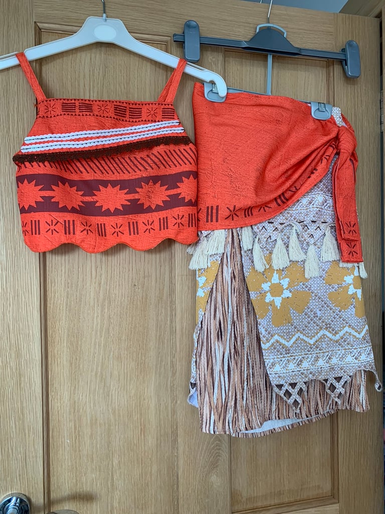 Original Disney Moana Costume  Boat Paddle and Accessories 