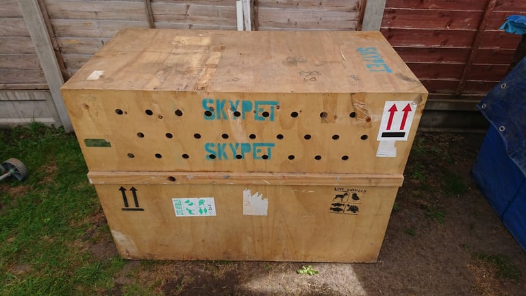 image for * LARGE PET ANIMAL DOG TRAVEL AIR CRATE *