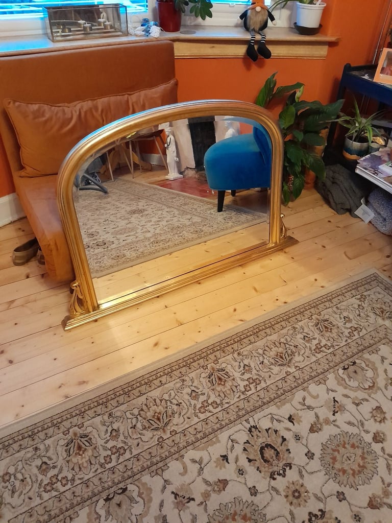 Gold fireplacd mirror 