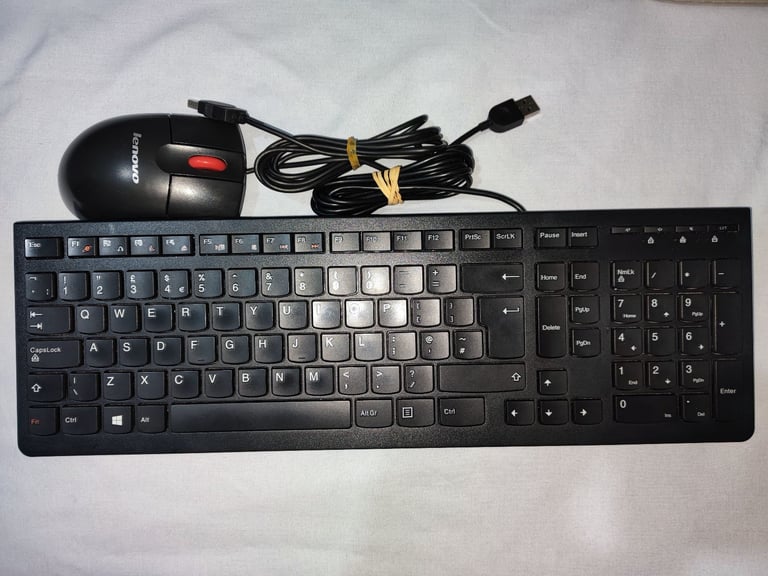 image for LENOVO MODEL NO: LXH-EKB-10YA USB WIRED KEYBOARD & MODEL: M028U0L USB WIRED MOUSE