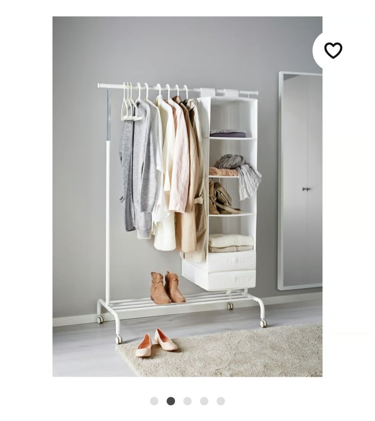 Ikea Rigga clothes rail -white