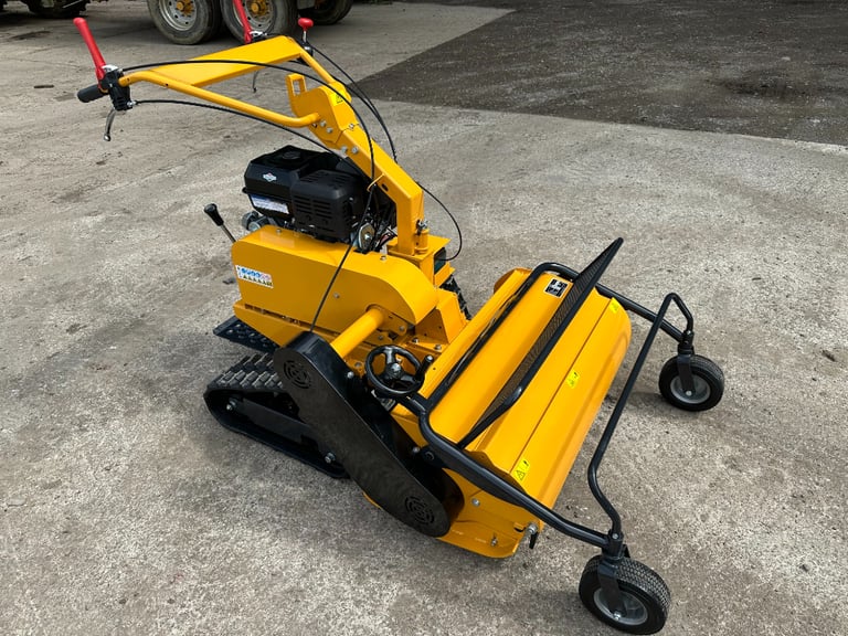 Brand New RAPTOR X Petrol Pedestrian Track Flail mower, tractor *** VIDEO *** Key Start 13.5HP