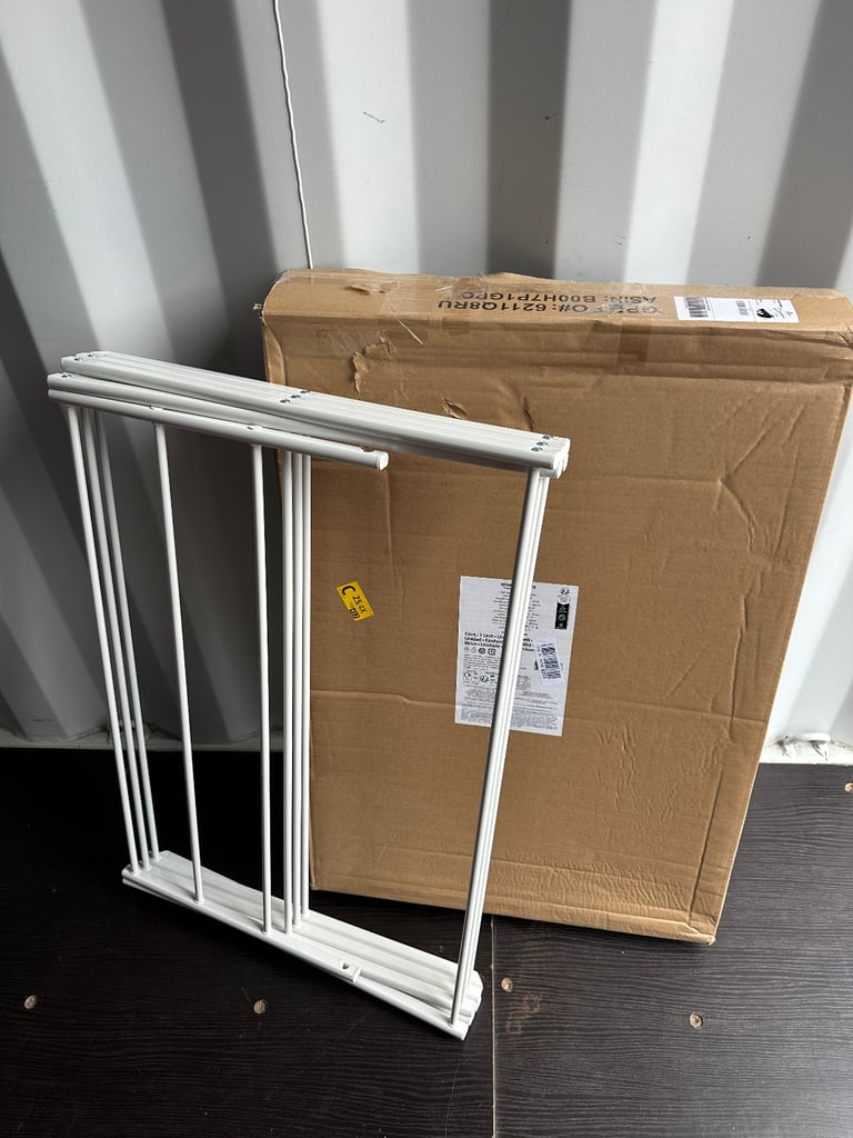 Amazon Basics Foldable Laundry Rack Clothes Air Drying Stand White