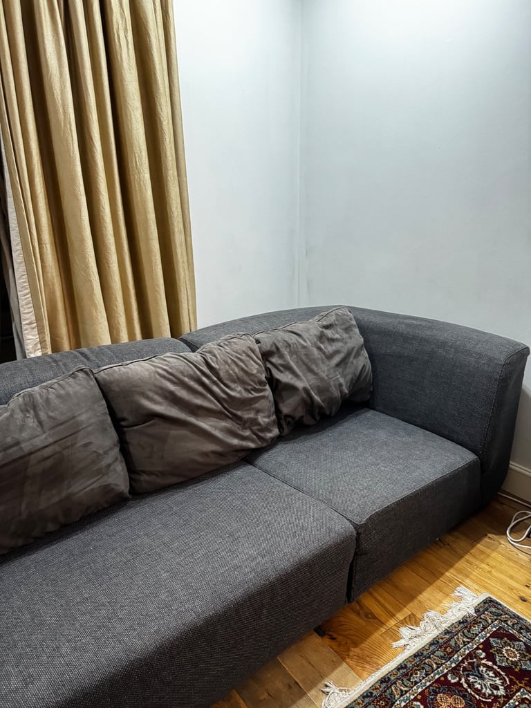 Modern Dark Grey Corner Sofa - Excellent Condition