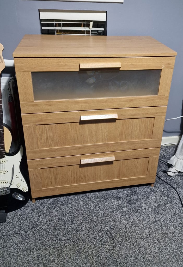 image for Ikea brimmes 3 drawer unit good condition 