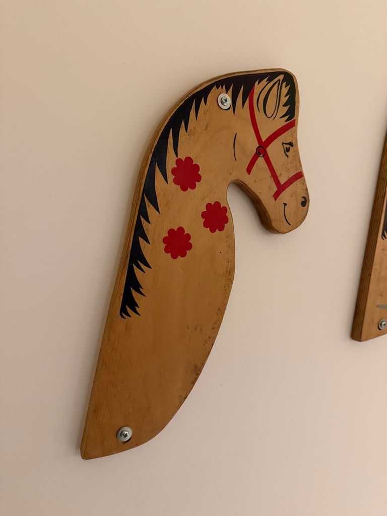 Vintage hobby horse heads 