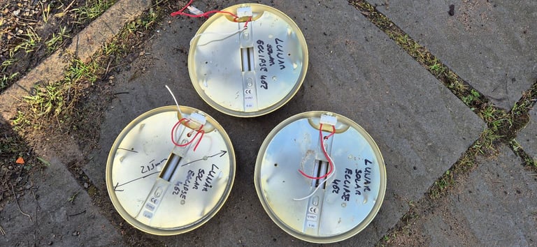 Three internal lights 12V for camper caravan motorhome boat.