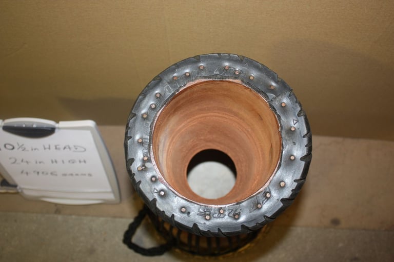 African Wooden Djembe Drum 10.1/2in Head x 24in High ~ Weight 4906 Grams ~ £75 ono