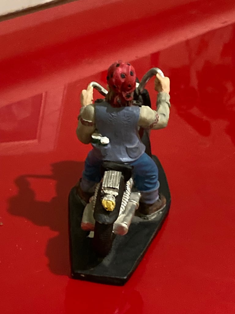 Vintage ceramic biker. Collectable.
