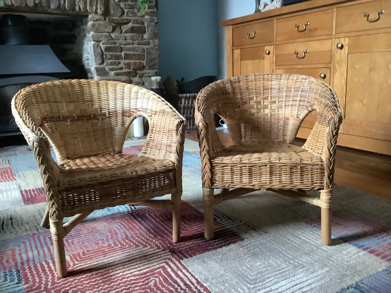 image for  2 Children’s Whicker chairs