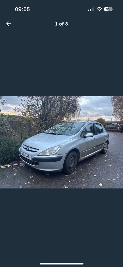 Peugeot, 307, Hatchback, 2002, Manual, 1587 (cc), 5 doors