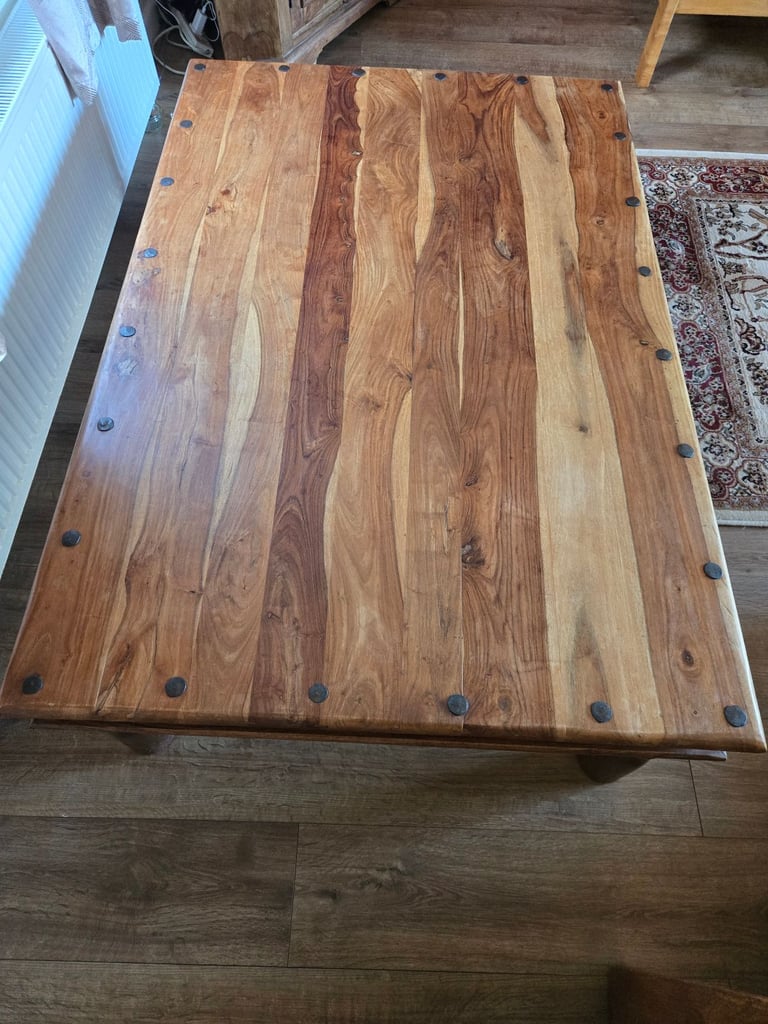 image for Solid sheesham wooden coffee table