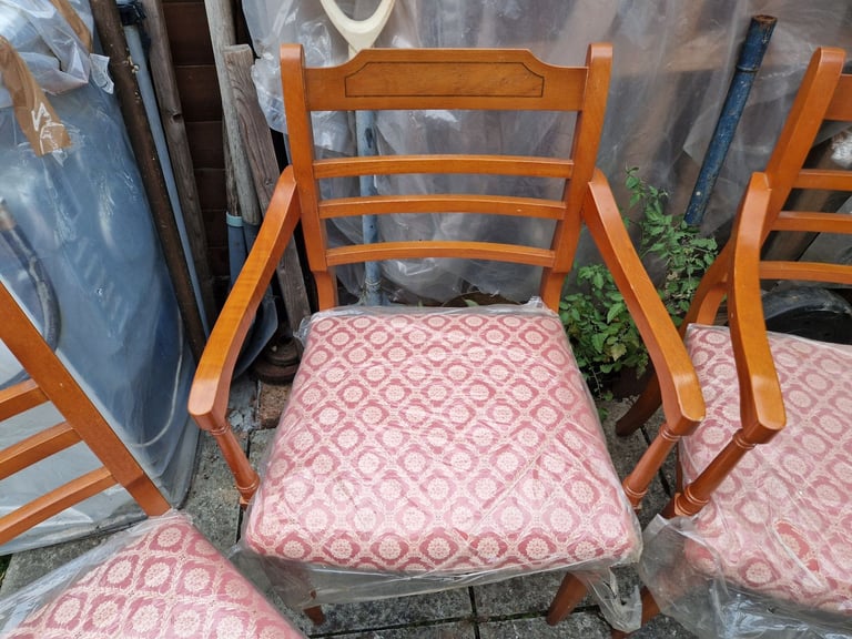 x4 Classic Vintage Retro Kitchen Dining Room Wooden Chairs Stools
