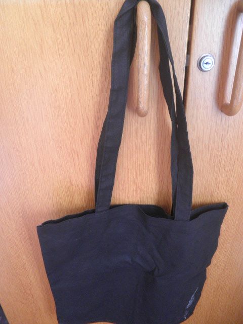 Tote Bag Shopping Bag Reusable – Black Cotton Printed