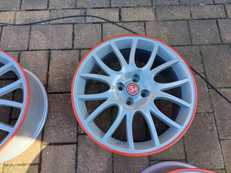 Fiat abarth 17" alloy wheel rims 50th anniversary   rare ferrari tribute 