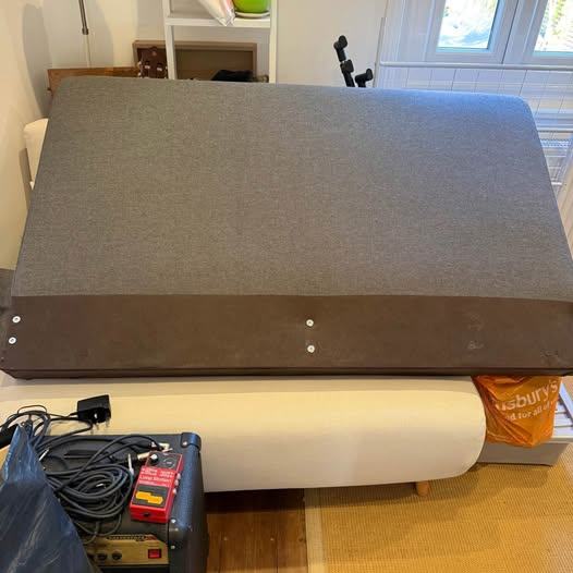 Dark Grey Charcoal Double Bed Frame