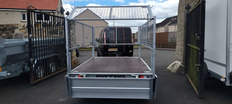 BRAND NEW 8,2ft x 5ft TWIN AXLE DROPSIDE NIEWIADOW TRAILER WITH 60CM MESH 750KG