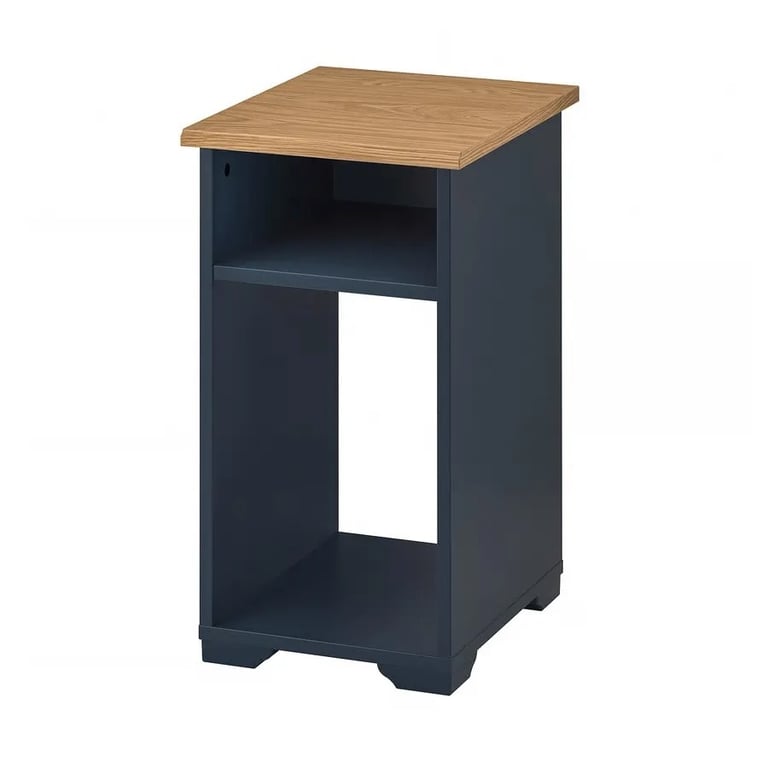 IKEA SKRUVBY side table, black/blue, like new 