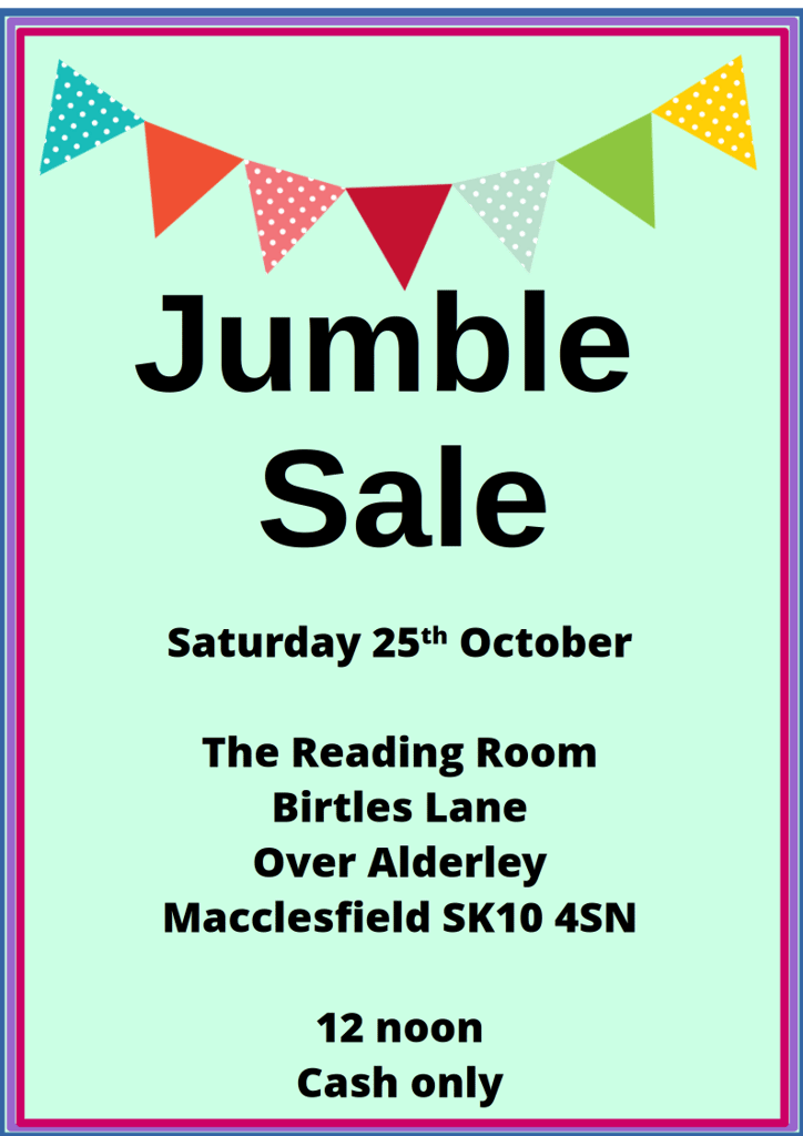 Jumble Sale near Macclesfield