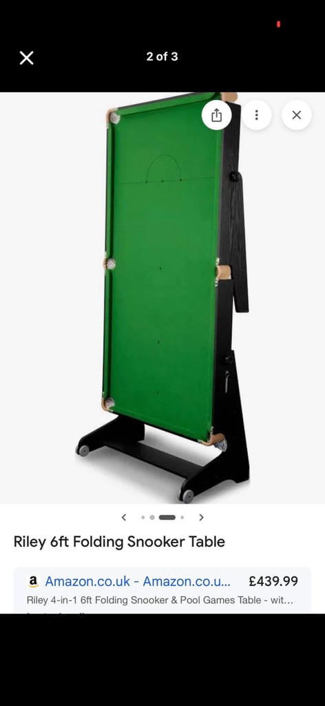Foldable 6ft pool table