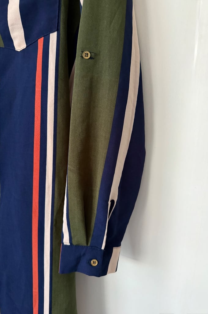 Striped multicoloured shirt dress, size 12/14