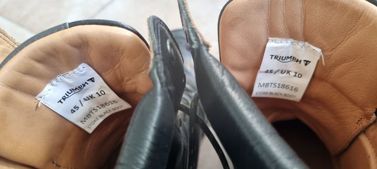 Triumph Stoke Black Motorcycle Boots