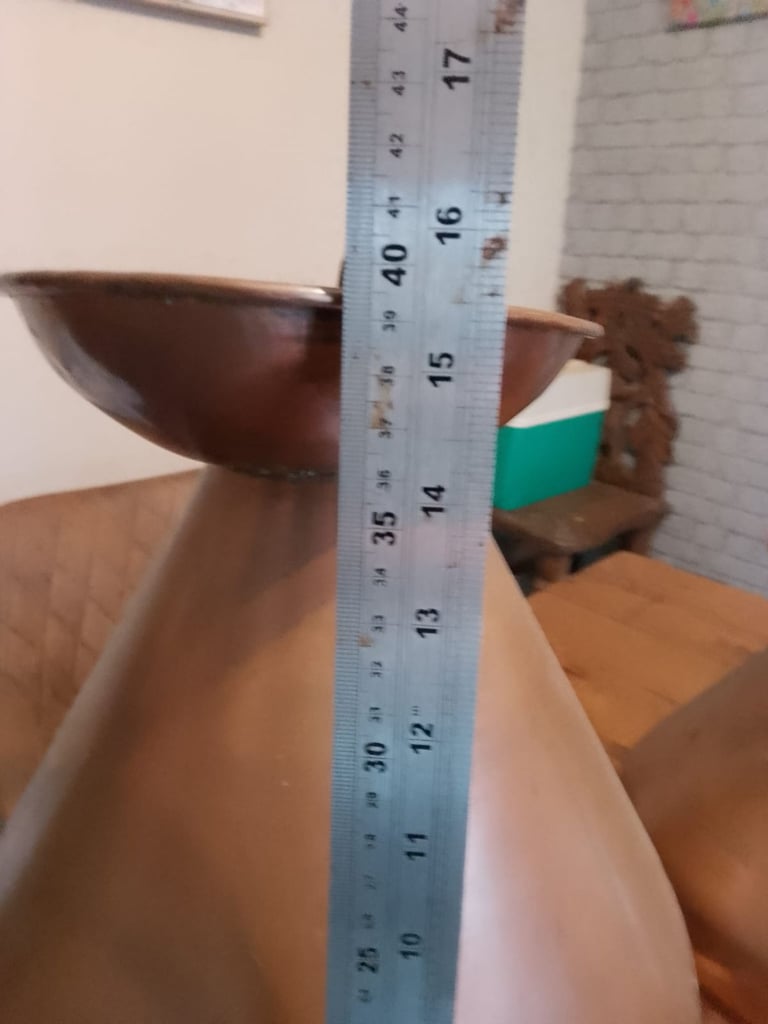 Vintage copper brass measure jug collection