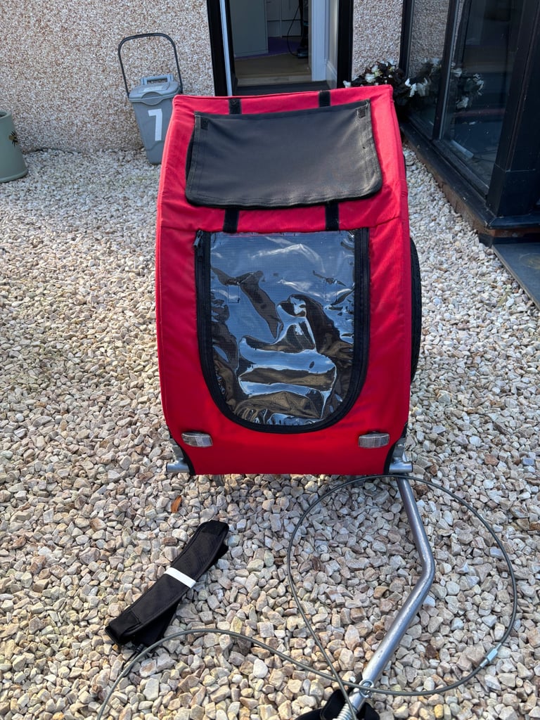 TRIXIE Pet Bike Trailer, Dog Bicycle Trailer, Foldable, Easy to Assemble