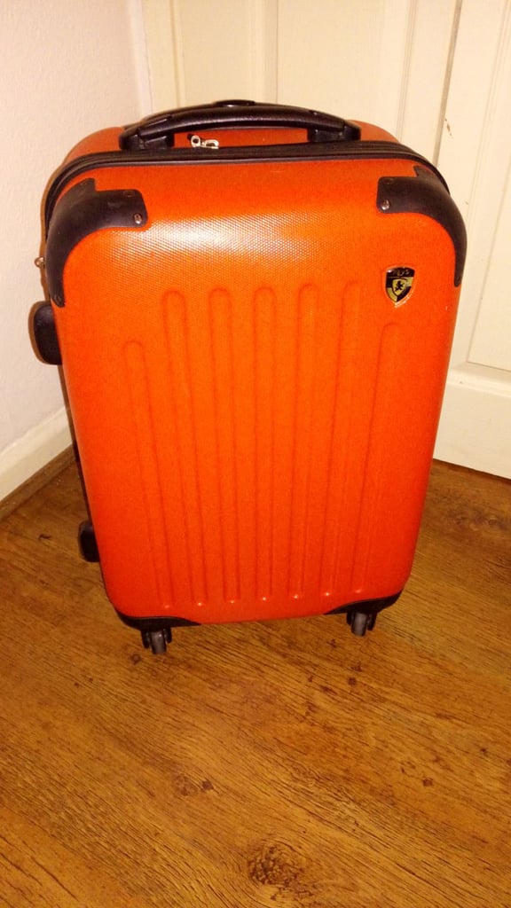HEYS ORANGE LUGGAGE HARD SMALL CABIN SUITCASE