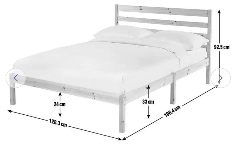 Small Double Wooden Bed Frame + Mattress! 