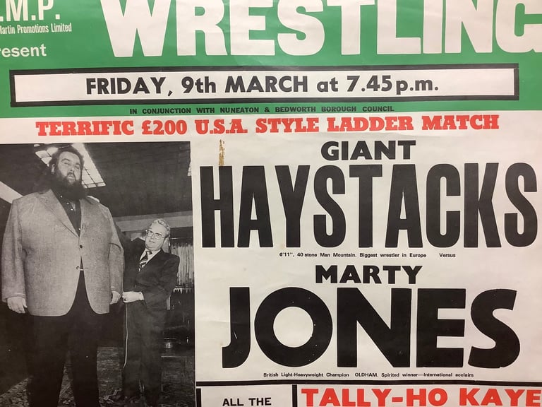 Wanted British Wrestling Memorabilia Posters Programnes Flyers Big Daddy Giant Haystacks