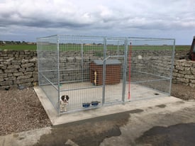 Galvanised dog pens and cages