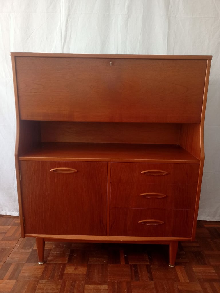 image for Vintage retro Mid century Bureau Teak Jentique 1960s Danish Style