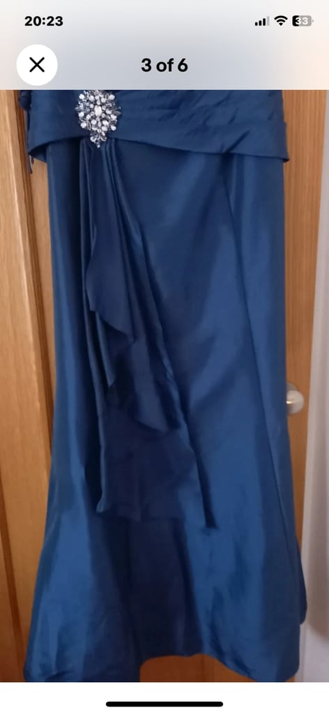  New Beautiful Satin Blue Bridesmaid/ Prom   Dress