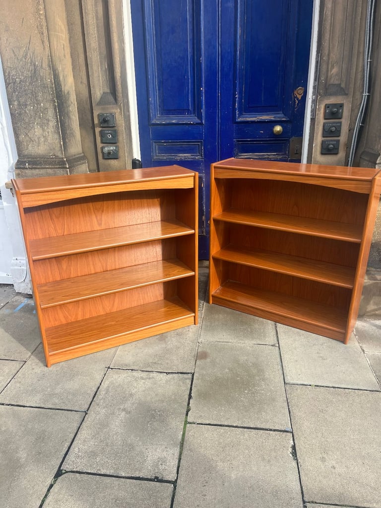 image for Teak style Bookcase , good condition . Great for storage .  